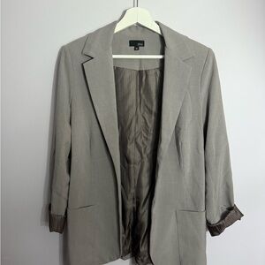 Zinc Gray Jacket with Striped Interior